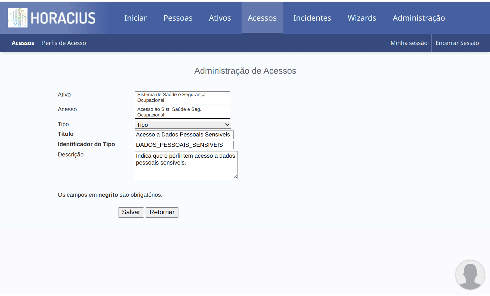 dashboard de riscos LGPD 3