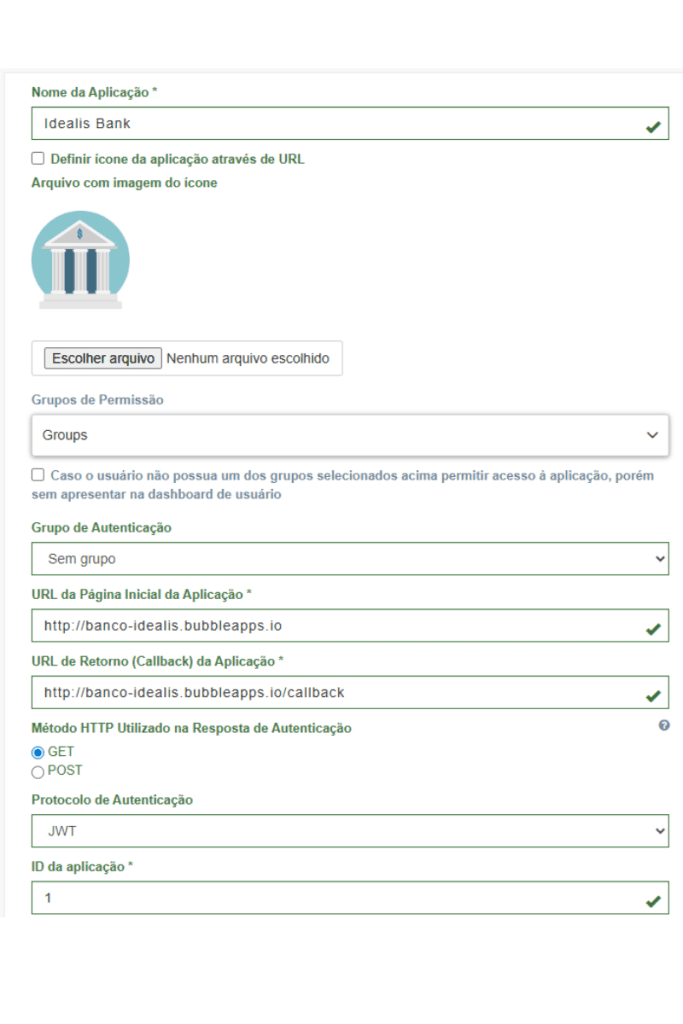 integrar aplicação com matasenha 1